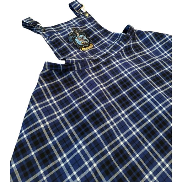 Harry Potter Ravenclaw Plaid blue black Skirtall Adjustable straps Hot topic M - Picture 7 of 16